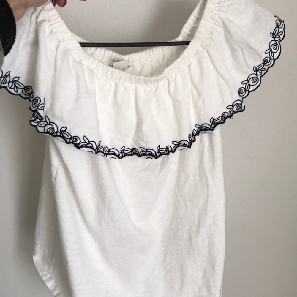 Jcrew strapless white top